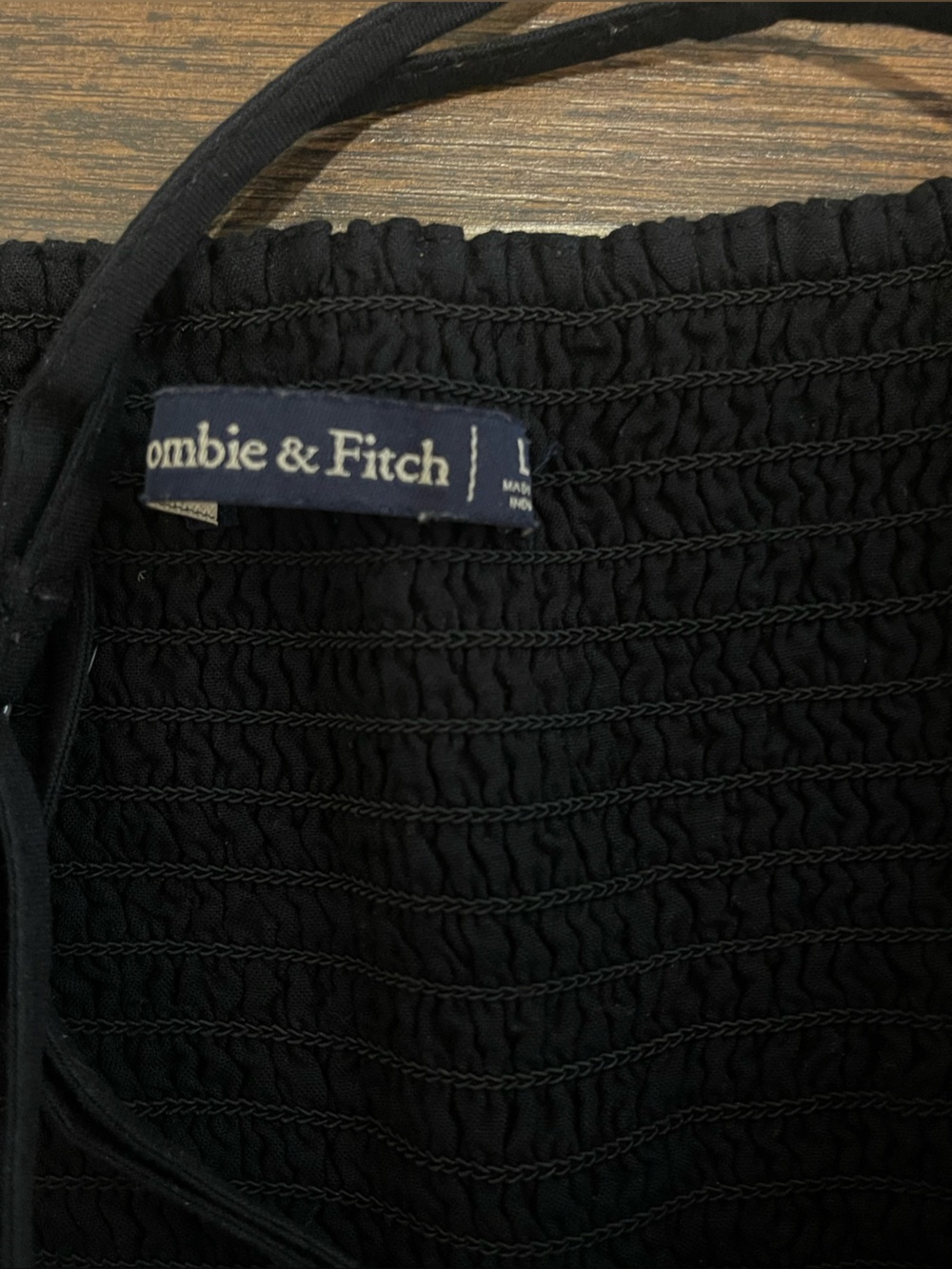 Abercrombie & Fitch Black Crochet Lace Cutout Mini Dress Size L - Picture 7 of 8